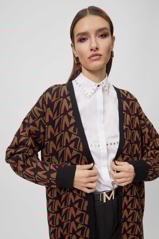 Gilet long - Marron et noir