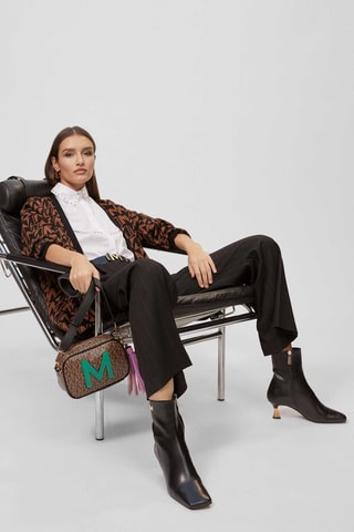 Gilet long - Marron et noir