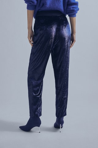 Pantalon taille haute - Bleu foncé