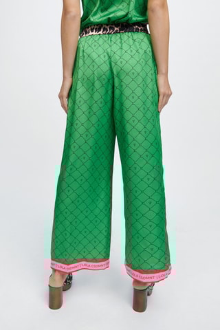 Pantalon wide legs - Vert