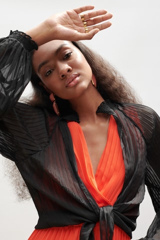 Chemisier noué - Noir