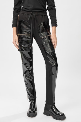 Pantalon cargo bi-matière - Noir