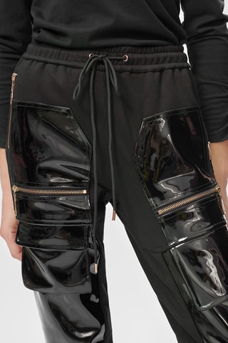 Pantalon cargo bi-matière - Noir