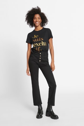 Jean 7/8 taille haute - Noir