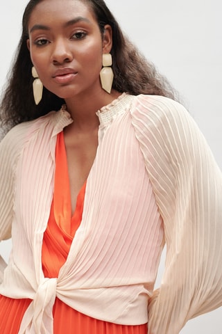 Chemisier noué - Beige