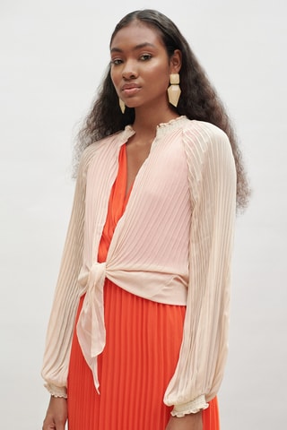 Chemisier noué - Beige