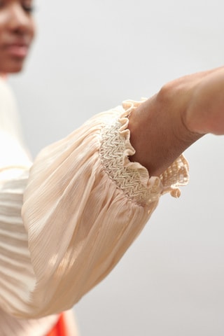 Chemisier noué - Beige