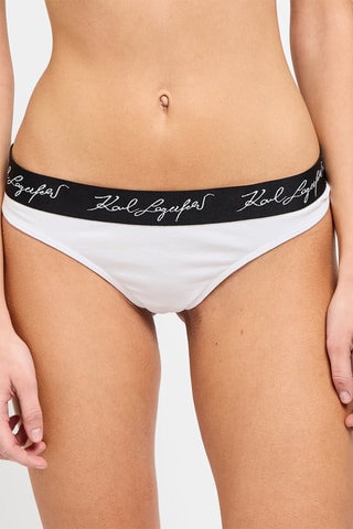 String en coton biologique - Blanc et noir