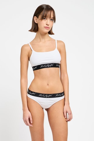 String en coton biologique - Blanc et noir