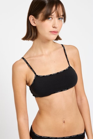 Brassière en coton biologique - Noir