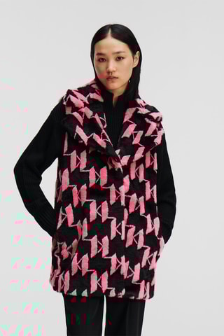 Gilet sans manches - Noir et rose