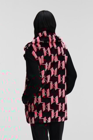 Gilet sans manches - Noir et rose