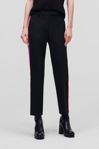 Pantalon 7/8 taille haute en laine - Noir