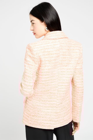 Veste en tweed - Orange et blanc