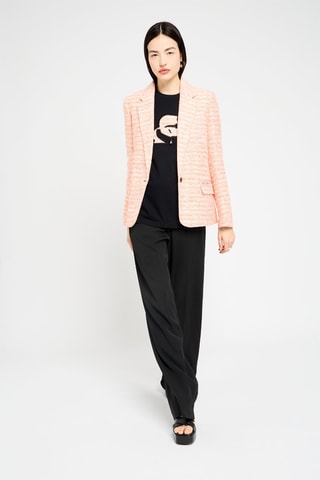 Veste en tweed - Orange et blanc