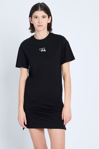 Robe t-shirt en coton biologique - Noir