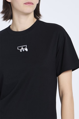 Robe t-shirt en coton biologique - Noir