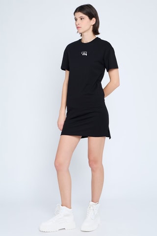 Robe t-shirt en coton biologique - Noir
