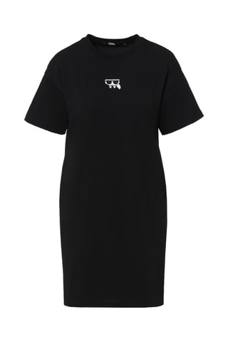 Robe t-shirt en coton biologique - Noir