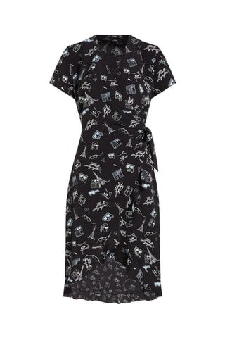 Robe portefeuille - Noir