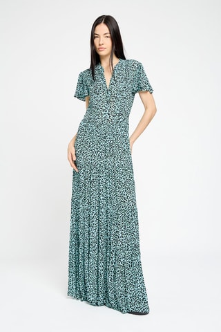 Robe longue - Bleu et noir