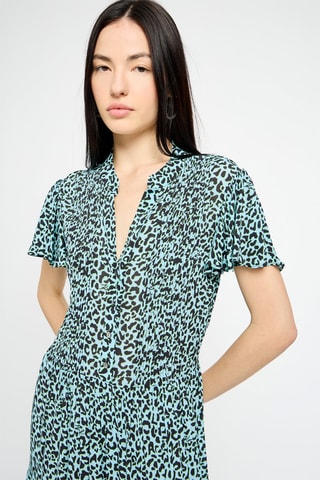 Robe longue - Bleu et noir