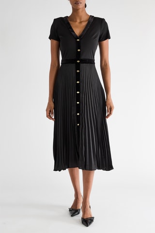 Robe plissée - Noir