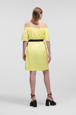 Robe droite en lin - Jaune