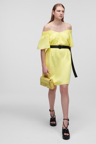 Robe droite en lin - Jaune