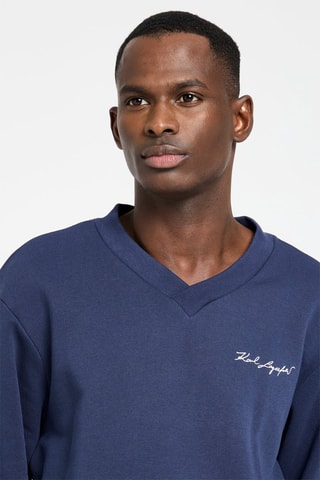 Sweat en coton biologique - Bleu