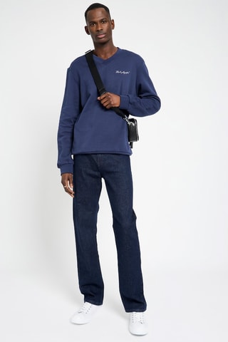 Sweat en coton biologique - Bleu