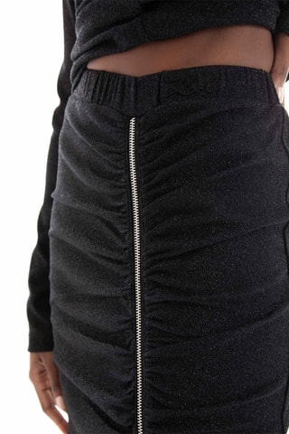 Jupe fourreau taille haute - Noir