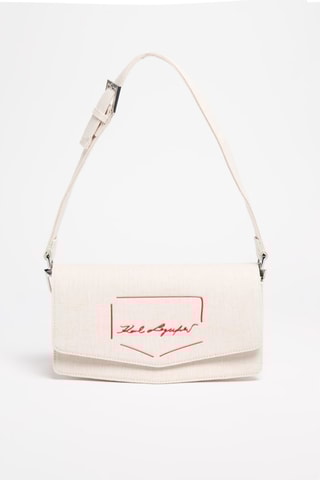 Sac porté épaule en lin - Beige