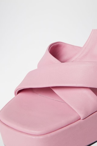 Sandales à talons en cuir - Rose