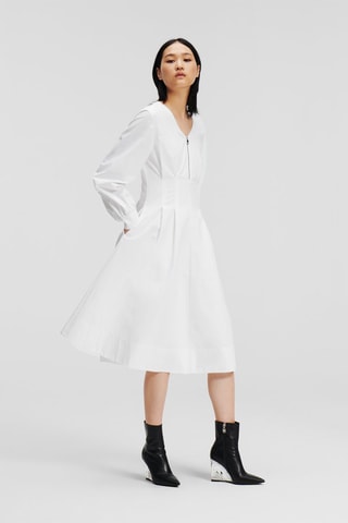 Robe patineuse en coton biologique - Blanc