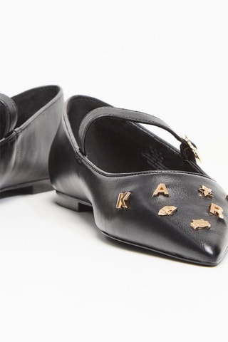 Ballerines en cuir - Noir  - masqué dde achats