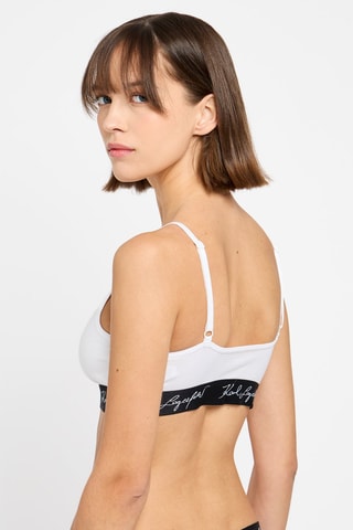 Brassière en coton biologique - Blanc et noir