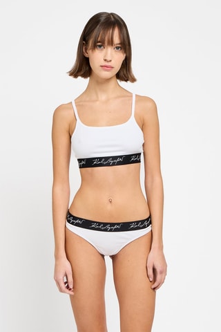 Brassière en coton biologique - Blanc et noir