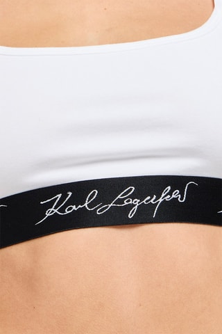 Brassière en coton biologique - Blanc et noir