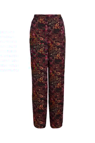 Pantalon taille haute - Noir et fuchsia