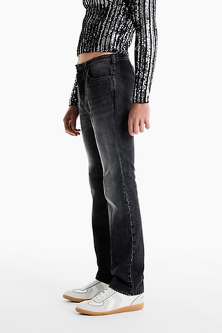 Jean droit en coton biologique - Noir