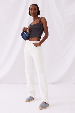 Jean en coton biologique - Blanc