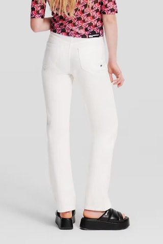 Jean droit en coton biologique - Blanc