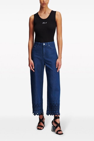 Jean wide legs en jean - Bleu foncé