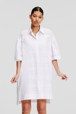 Robe chemise en coton biologique - Blanc