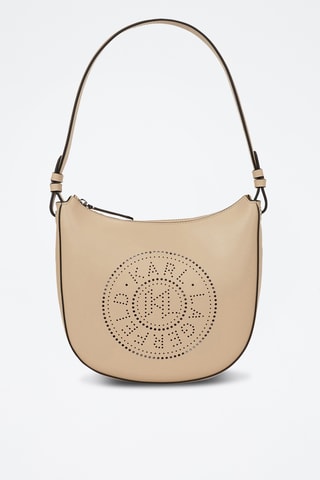 Sac porté épaule en cuir - Beige