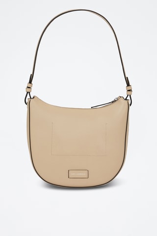 Sac porté épaule en cuir - Beige