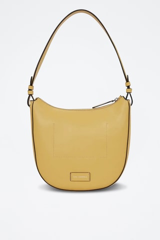 Sac porté épaule en cuir - Jaune