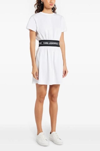 Robe patineuse en coton biologique - Blanc