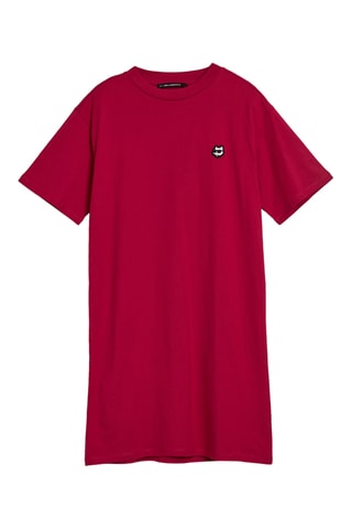 Robe t-shirt en coton biologique - Rouge